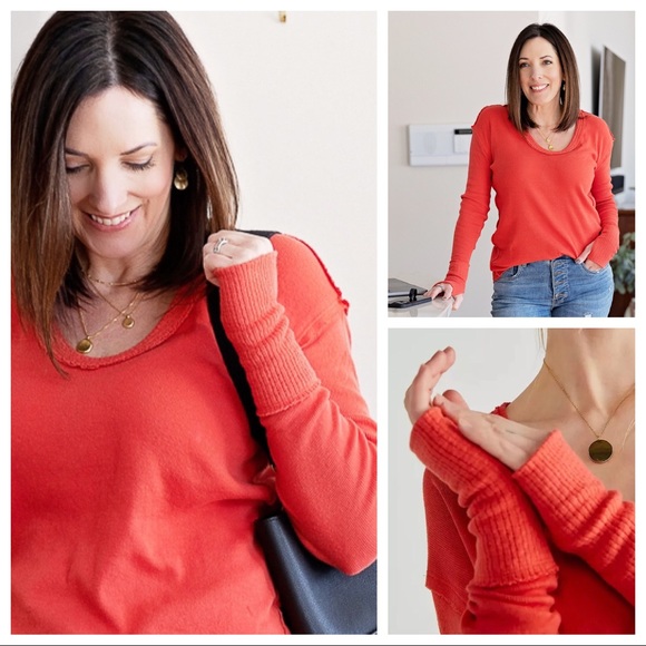 FREE PEOPLE BOHO TUNIC TOP LONG CUFFED SLEEVES FLOWY OVERSIZED KNIT PULLOVER A2C - Picture 7 of 16